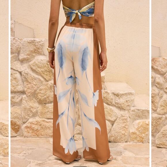 Commense Mid-Rise Floral Print Oversized Pants NWT XS - Picture 6 of 6